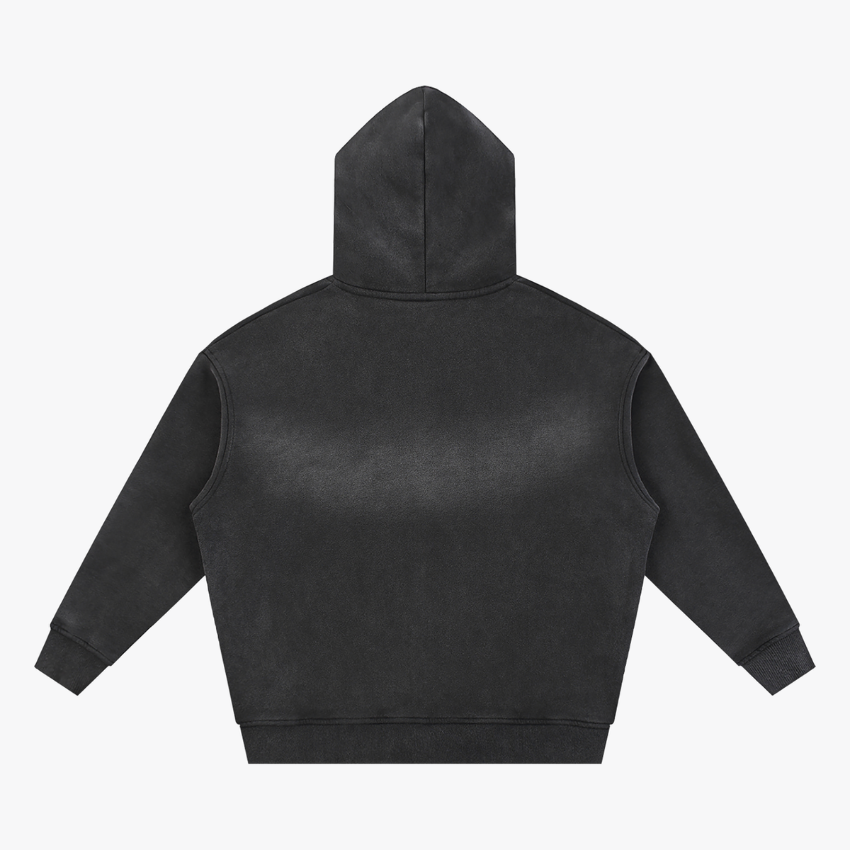 BRAND ZIP HOODIE black back